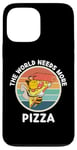 iPhone 13 Pro Max Retro Bee The World Needs More Pizza Retro Pizza Lover Case