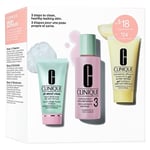 Clinique 3-Phase system care 3-Step skin care system Gift Set Liquid Facial Soap 30 ml + Clarifying Lotion 3 60 ml + Moisturizing Gel 30 ml 1 Stk. (£13.90 / 1 pcs.)