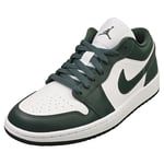 Nike Air Jordan 1 Low Womens Fashion Trainers in White Dark Olive - 4.5 UK