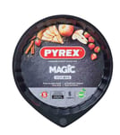 Pyrex Magic Metal Cake Pan Non Stick Coating For Cooking And Baking, Black 27cm