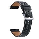 22mm 20mm Läderarmband För Samsung Galaxy Watch 3 41 45mm 46mm 42mm Armband För Amazfit GTR GTS 4 3 2 Klockarmband för Huawei GT black si 20mm