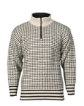 BrÃÂ¥tens Bråtens Islender Sweater M/Dragkedja - 100% Ull (Vit / Svart, 2XL) 2XL Vit Svart