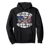 One Life Ride The Hell Out Of It US Flag Motorcycle Biker Pullover Hoodie