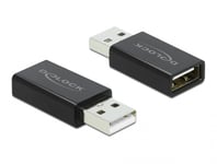 DELOCK – USB 2.0 Adapter Type-A male to Type-A female Data Blocker (66529)