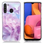 Marmormotiv Samsung Galaxy A21 skal - Lila Moln