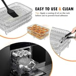 13Pcs Stainless Steel Air Fryer Accessories Stackable Rectangle Rack for Ninja