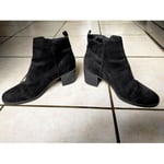 Bottines H&M  Bottines noires en nubuck - T 39