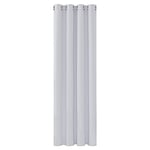 Deconovo Rideaux Occultants Isolant Thermique Anti Froid, 140×245 CM (Largeur x Hauteur), Rideaux pour Salon et Chambre, Design Moderne à Oeillets, Blanc Pâle Gris