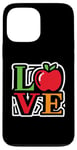 Coque pour iPhone 13 Pro Max Apple Love - Amateur de fruits de pomme coloré vintage