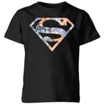 DC Originals Floral Superman Kids' T-Shirt - Black - 7-8 Years - Black