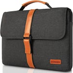 DOMISO 17-17.3 Pouces Housse pour Ordinateur Portable Sac à Main Résistant à l'Eau Sacoche pour Notebook Compatible avec les PC Portatifs/MSI/Lenovo/Acer/HP/DELL/ASUS,Gris Foncé