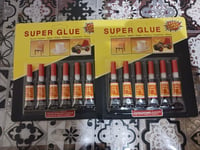 Lot de 12 tubes de colle super glue instantanée