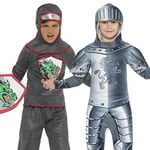 Knight Boys Fancy Dress Medieval Tudor Amour Kids World Book Day Childs Costume