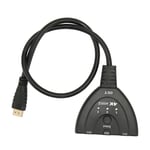 3-i-1 HDMI-omkopplare med utgång, 4K 60Hz, 3x1 HDMI 2.0-omkopplare med LED-indikator