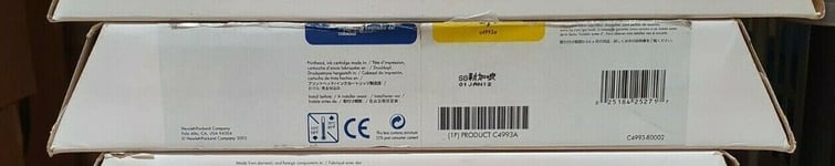 Genuine HP 81 Dye Ink Cartridges 680ml Designjet 5000 5500 Yellow C4993A