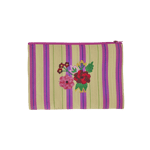 Rice - Recycled Plastic Pouch Bag Sand Stripes and Flower Print