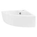 Lavabo d'angle en ceramique lave-mains moderne avec trop-plein 460x330x130 mm