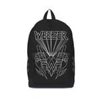 Rocksax Unisex Weezer - Black Backpack, Black, 43cm X 30cm X 15cm UK