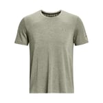 Under Armour Mens SeamleStride T-Shirt in Grey - Green/Grey material_Synthetic - Size Small