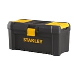 Stanley STST1-75517 Boite À Outils avec 2 Organiseurs Sur Le Couvercle - Plateau Porte-Outils - Charnières Plastique - Larges Attaches métalliques - Cadenassable - Dimensions : 32 x 18,8 x 13,2