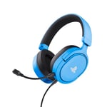 Trust Gaming GXT 498B Forta Casque PS5 Licence Officielle pour Playstation 5, Pilotes de 50 mm, Arceau Réglable, Câble de 1,2 m, Casque Gaming PS4 Over Ear avec Microphone Détachable, Bleu