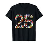 25th Birthday Sports Big Number Twelve Five 25 Year Old Men T-Shirt