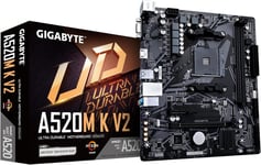 Carte Mère A520M K V2 - Prend En Charge Les Processeurs Amd Ryzen Série 5000 Am4, Jusqu'À 5100Mhz Ddr4 (Oc), Pcie Gen3 X4 M.2, Lan Gbe, Usb 3.2 Gen 1