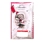 Simon Elvin With Love Auntie Teddy Bear Christmas Greetings Card (Pack of 6)