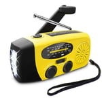 Suiyue Tech. Solar Radio, Survival Hand Crank Dynamo AM/FM Emergency Weather Radio, with Rechargeable USB Phone Charger, LED Bright Flashlight, use for Household and Outdoor Camping, Hiking