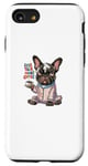 Coque pour iPhone SE (2020) / 7 / 8 Less Talk More Coffee Bouledogue français amusant et mignon graphique