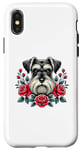 iPhone X/XS Roses Flowers Miniature Schnauzer Schnauzers Case