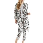 Damella Greymelange Flower Wrap Around Robe Grå Medium Dam