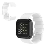 Fitbit Versa 2 / Versa Lite silikon klockarmband - vit / Size: L Vit