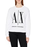 Armani Exchange Women's Icon Project Sweatshirt, White (Optic White 1000), Small