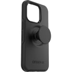 Otterbox Otter+Pop Coque pour IPhone 14 Pro, Anti-Chute, Protection avec PopSockets PopGrip, Supporte 3 X Plus De Chutes Que La Norme Militaire, Antimicrobien, Noir