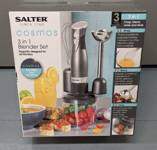Salter Food Blender Hand Mixer Set 3 in 1 Processor Electric Whisk Chopper 350 W