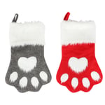 Dog Cat Christmas Stockings, Plush Hanging Socks for Holiday