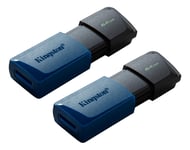 KINGSTON 64GB DT EXODIA M USB3.2 GEN 1 29 (BLACK + BLUE) 2 PIECES EXT