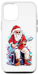Coque pour iPhone 14 Pro Guitare de Noël Père Noël Krampus