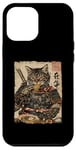 Coque pour iPhone 12 Pro Max Samurai Cat Loves Ramen Anime Drôle Anime Art Japonais Samouraï