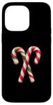 Coque pour iPhone 14 Pro Max Canne à sucre de Noël classique festive, motif bonbon