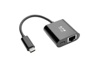 Eaton Tripp Lite Series Usb C To Gigabit Ethernet Adapter Usb Type C To Gbe Pd Charging - Nätverksadapter - Usb-C 3.1 - Gigabit Ethernet - Svart