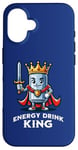 iPhone 16 Energy Drink King Funny Can of Energy Drink Case