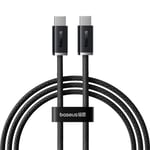 Baseus Hurtigladekabel USB-C til USB-C 100W, 480mbps, 1m - Svart