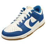 Nike Dunk Low Womens Fashion Trainers in White Blue - 5 UK