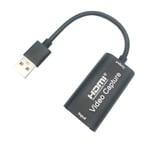 Carte de capture vidéo compatible HDMI vers USB 1080,boîtier statique de jeu,mini HD 2.0 P,ordinateur,YouTube,OBS,etc. Diffusion en direct - Type with cable