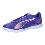 PUMA Mixte Ultra 5 Play TT Soccer Shoe, Lapis Lazuli White-Sunset Glow, 44.5 EU