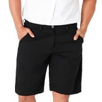 Short Homme Coton, Shorts et Bermudas Homme avec Poches, Short Chino Bermuda Homme Vêtements Été Adulte Ado Garcon Tailles M-3XL (Black, 3XL)