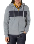 Amazon Essentials Sweat à Capuche en Polaire avec Fermeture Éclair intégrale (Grandes Tailles Disponibles) Homme, Noir Gris Chiné, XL