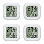 4 pièces Mini LCD Thermomètre Hygrometre Intérieur, pour Les Chambres D\enfants,Les Chambres de Personnes ?gées etc.